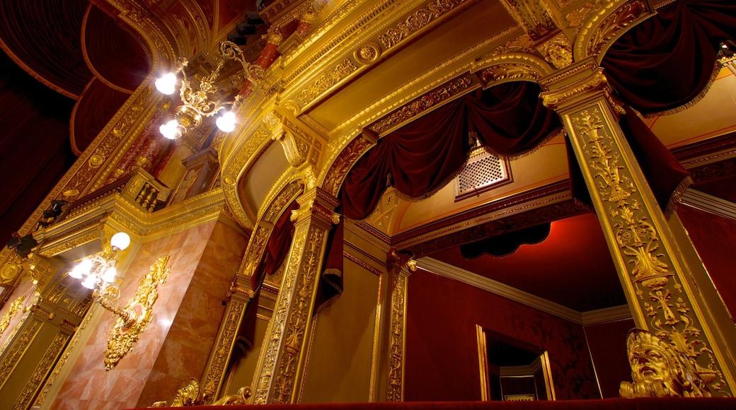 Hungarian State Opera House showing interior views, theatre scenes and heritage architecture