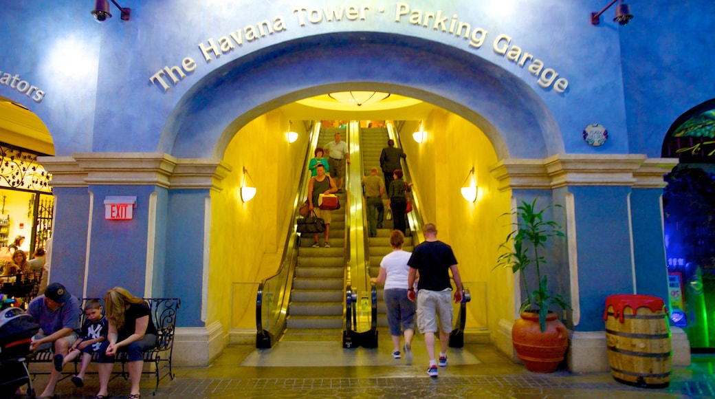 The Quarter at Tropicana featuring interior views and signage