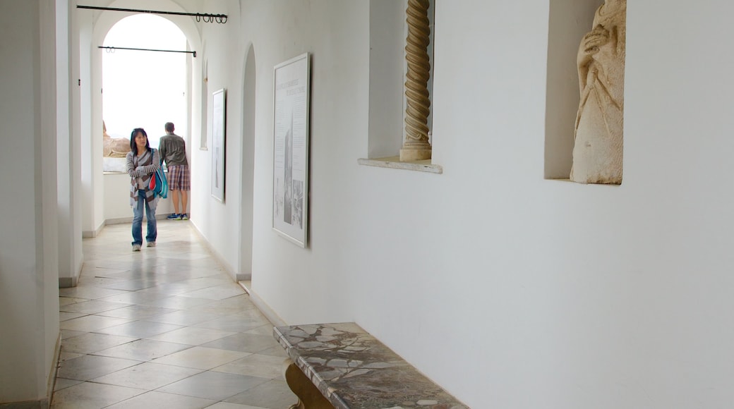 Villa San Michele ofreciendo vistas de interior y una estatua o escultura y también una mujer