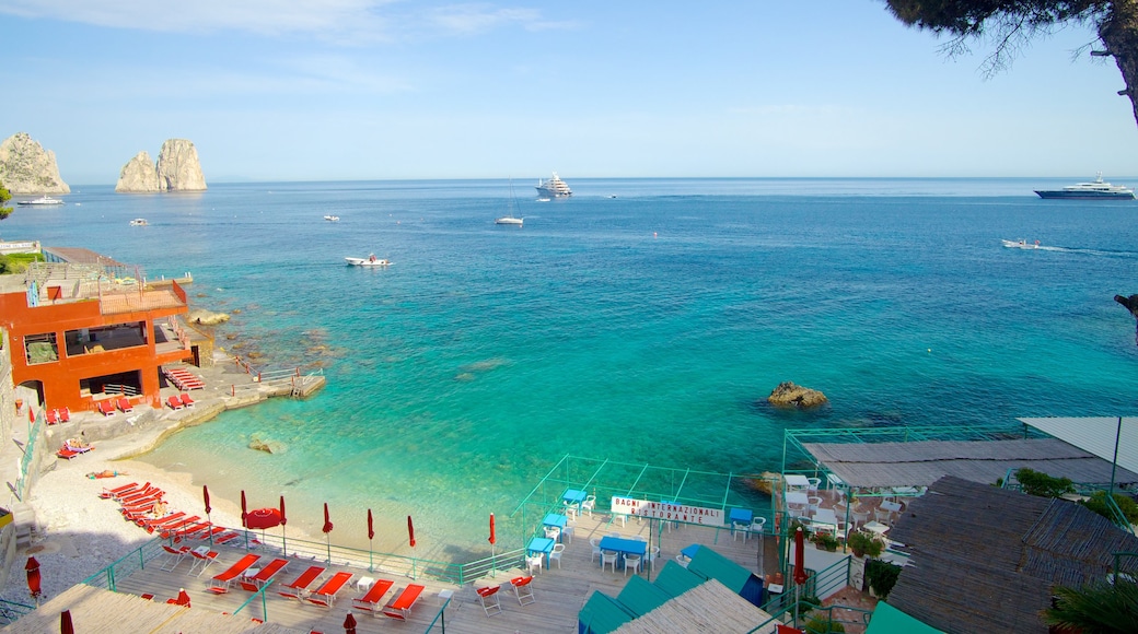 Marina Piccola showing views, a coastal town and a beach