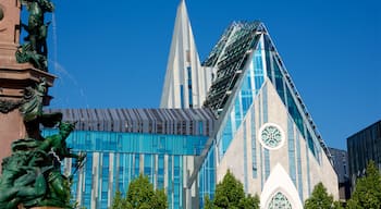 Zentrum showing modern architecture and a church or cathedral