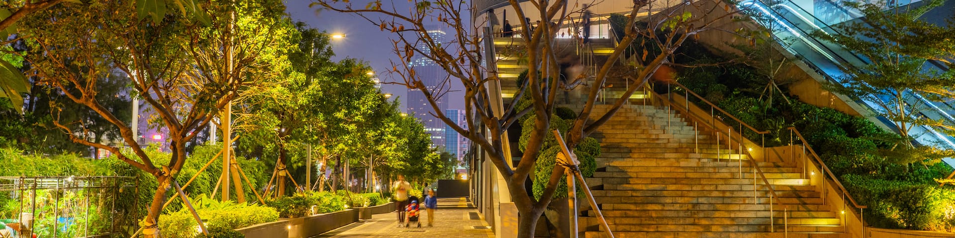 Hung Hom Promenade featuring night scenes