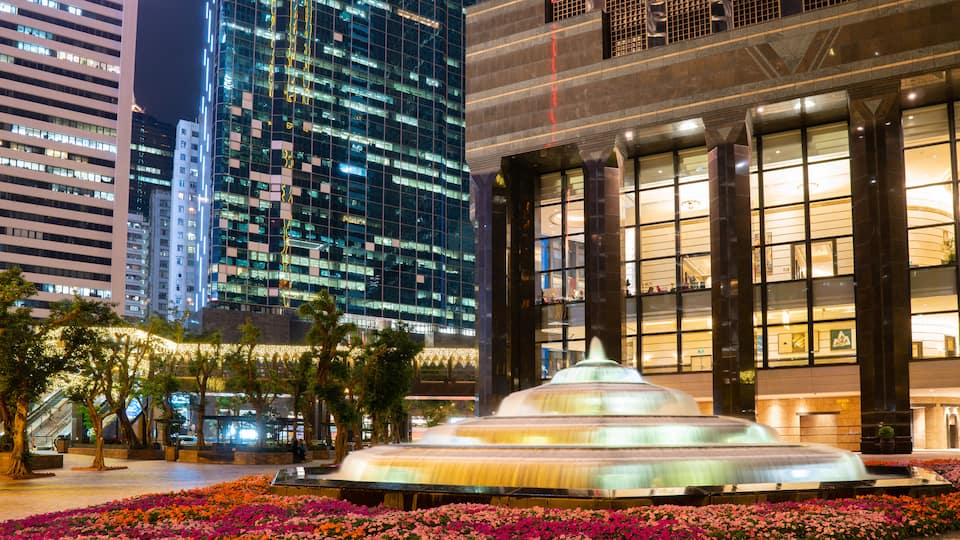 Hong Kong SAR which includes a city and night scenes