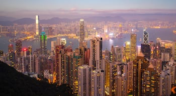 Hong Kong SAR showing a city, landscape views and a sunset