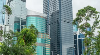 The Grand Promenade which includes a city and a skyscraper