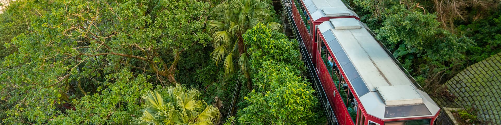 The Peak Tram showing railway items