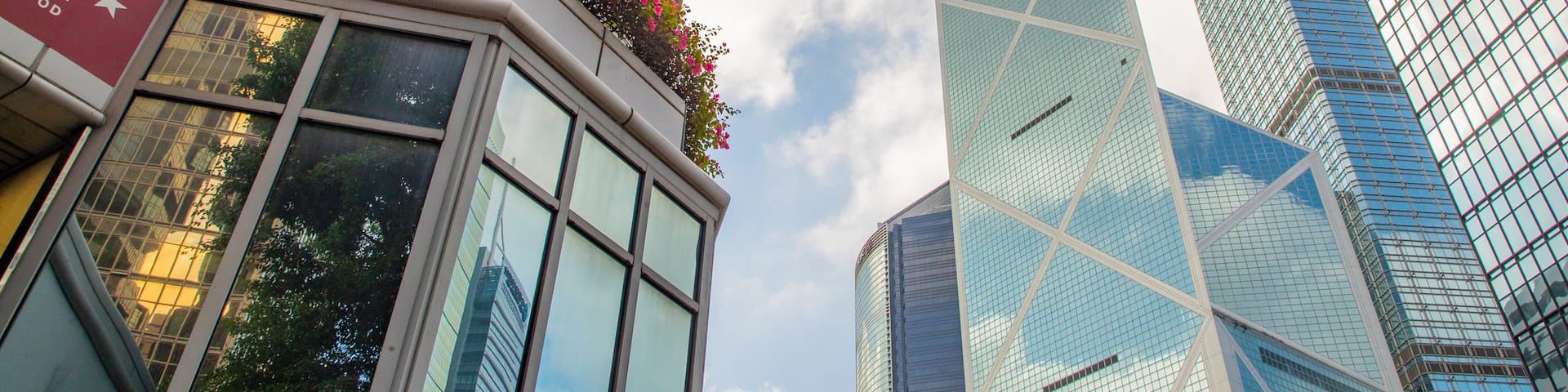 Bank of China Tower which includes a city and a skyscraper