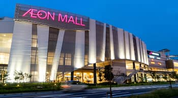 Aeon Mall Chiba showing night scenes and signage