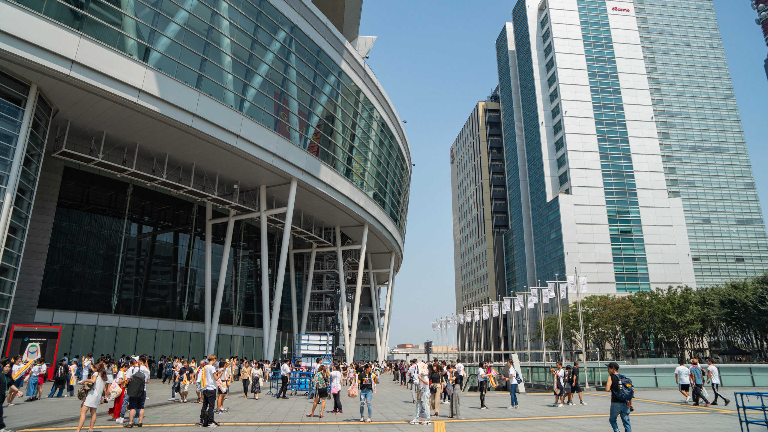 Saitama Super Arena which includes modern architecture, street scenes and a city