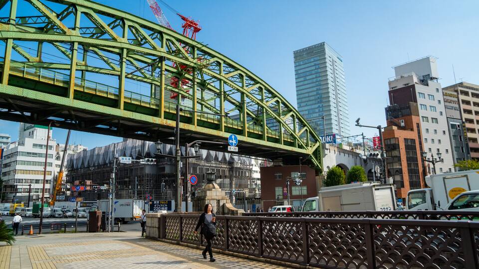 Chiyoda featuring a city and a bridge