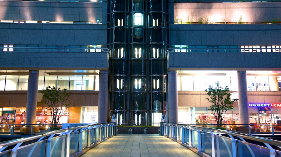 Shutoken which includes night scenes and a city