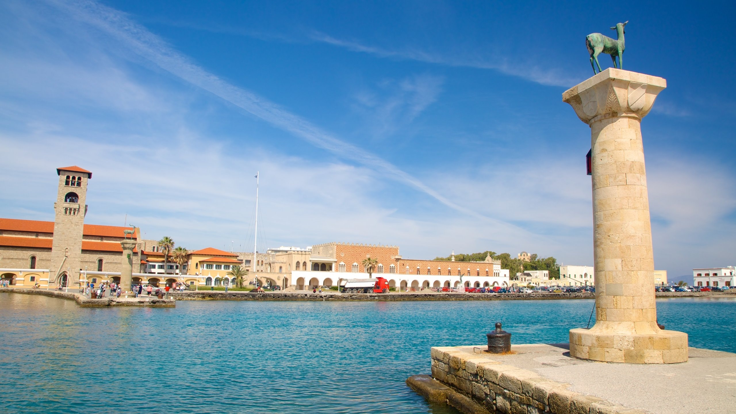 Sightseeing Of Rhodes. Grand masters Palace in Rhodes old town, Rhodes  island, Dodecanese Islands, Greece Stock Photo