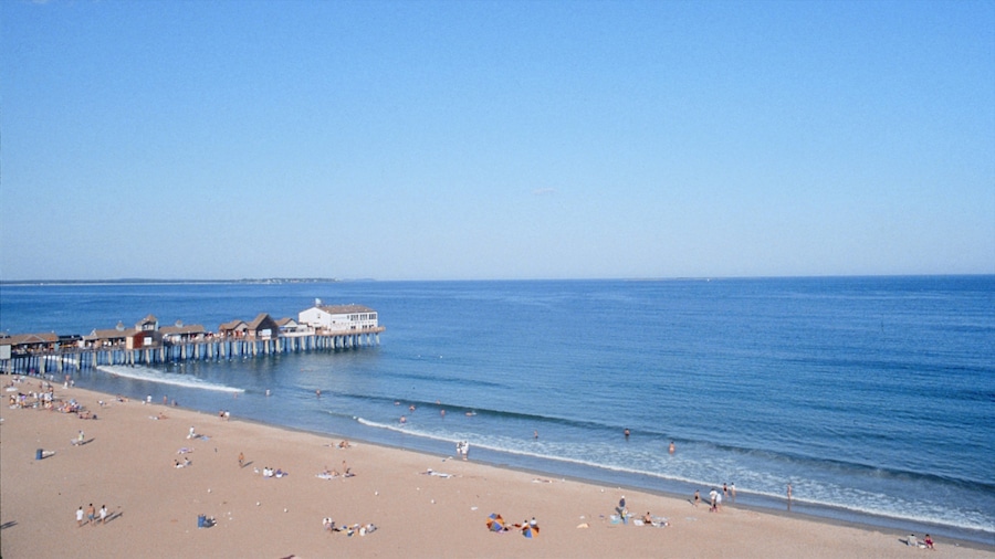 Old Orchard Beach showing a sandy beach and landscape views