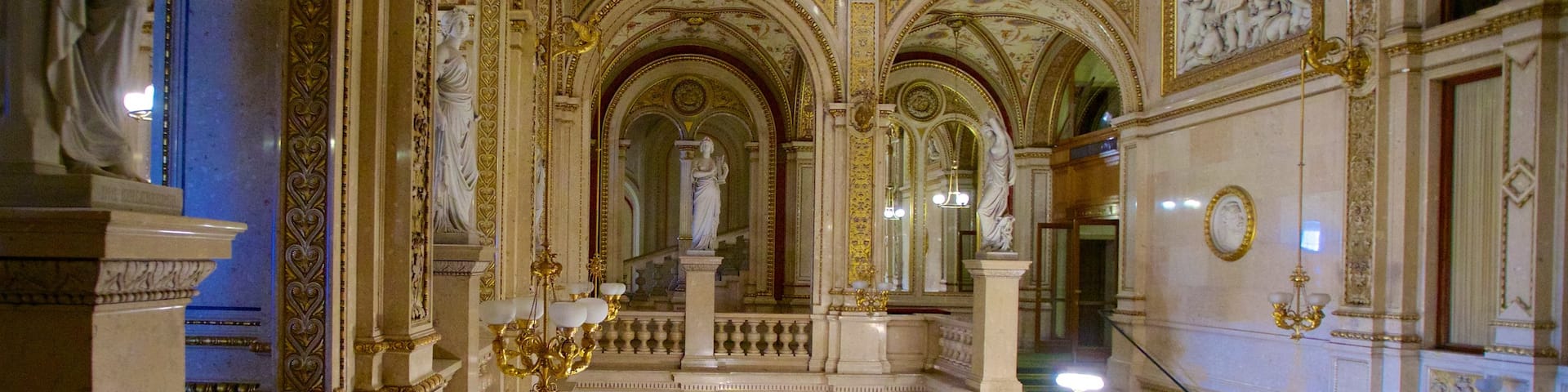 Vienna State Opera featuring interior views and heritage architecture as well as an individual femail