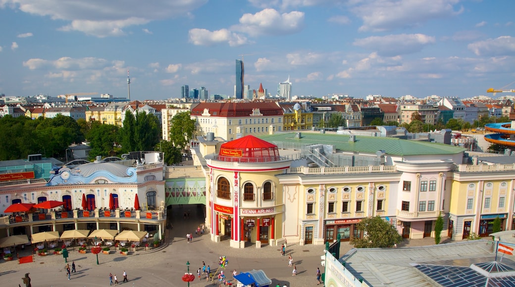 Wiener Prater which includes landscape views, a square or plaza and a city