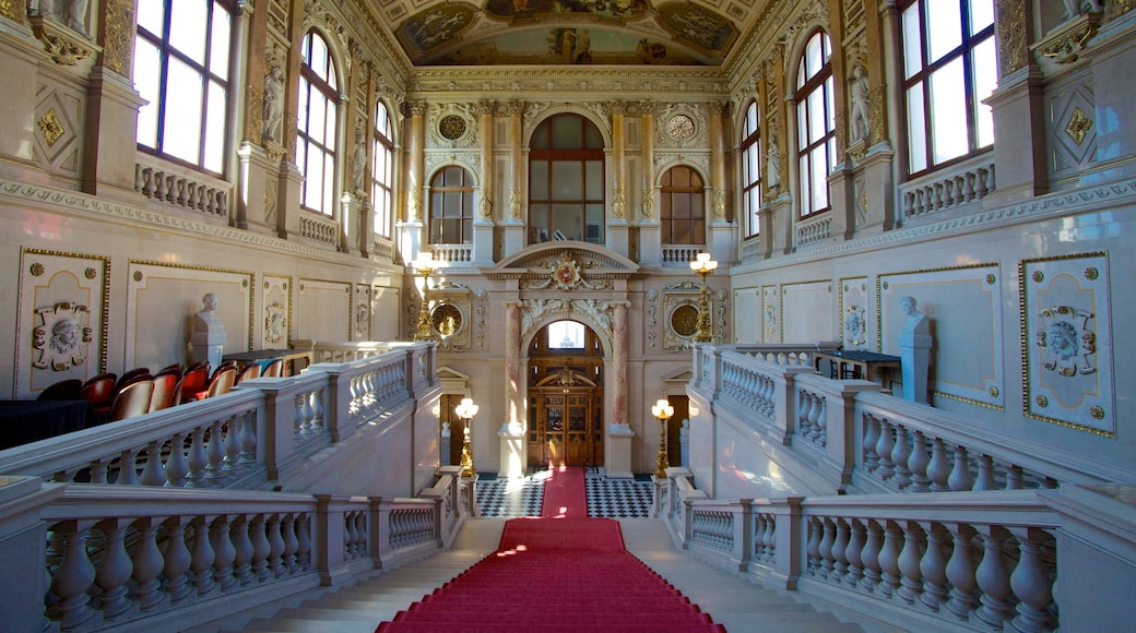 Burgtheater mit einem historische Architektur, Theater und Innenansichten