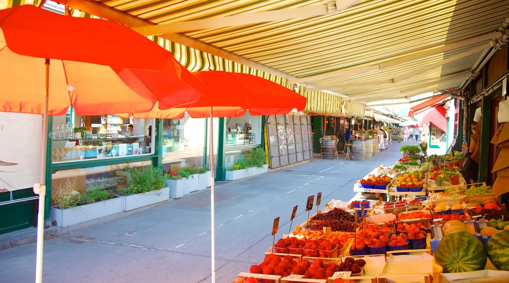 Naschmarkt showing markets, shopping and a city