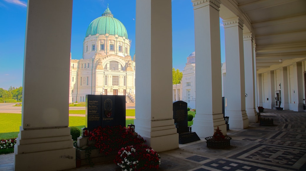 Central Cemetery showing a cemetery, heritage architecture and a monument