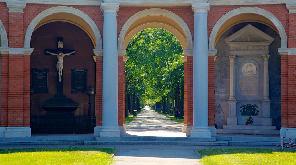 Central Cemetery which includes religious elements, heritage architecture and a cemetery