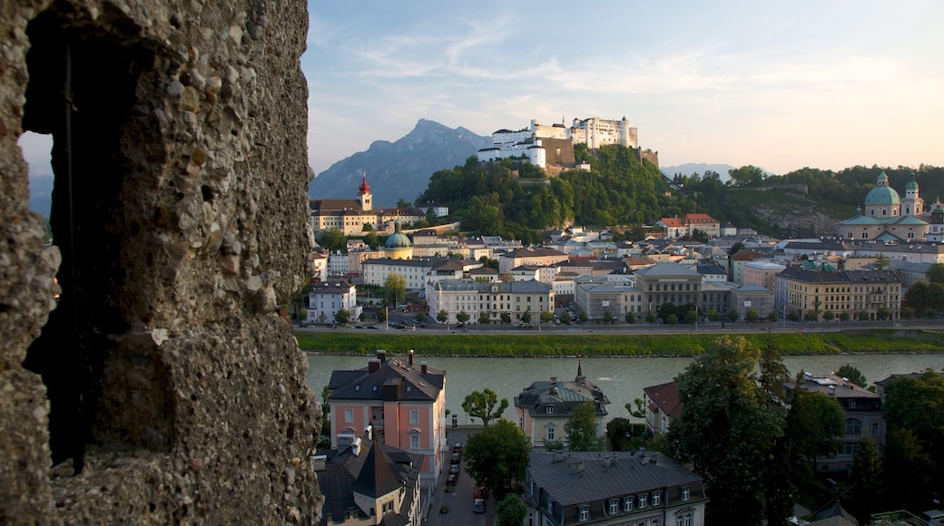 Kapuzinerberg Hill showing a city