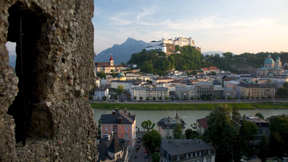 Kapuzinerberg Hill showing a city