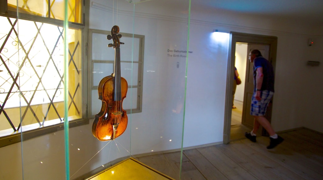 Mozart\'s Birthplace featuring interior views and music