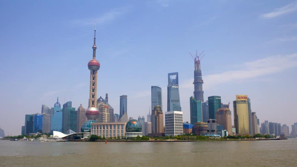 Shanghai which includes landscape views, modern architecture and a city