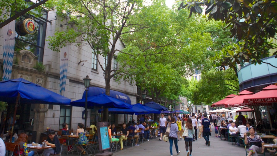 Xintiandi featuring a bar, a city and outdoor eating