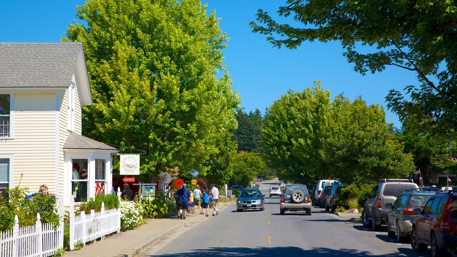 Orcas Island mit einem Straßenszenen