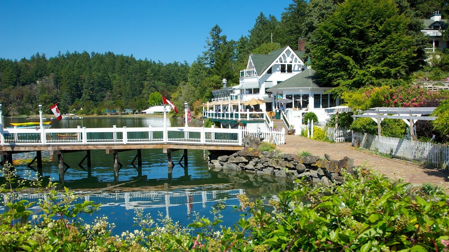 San Juan Island showing a coastal town, general coastal views and a bridge