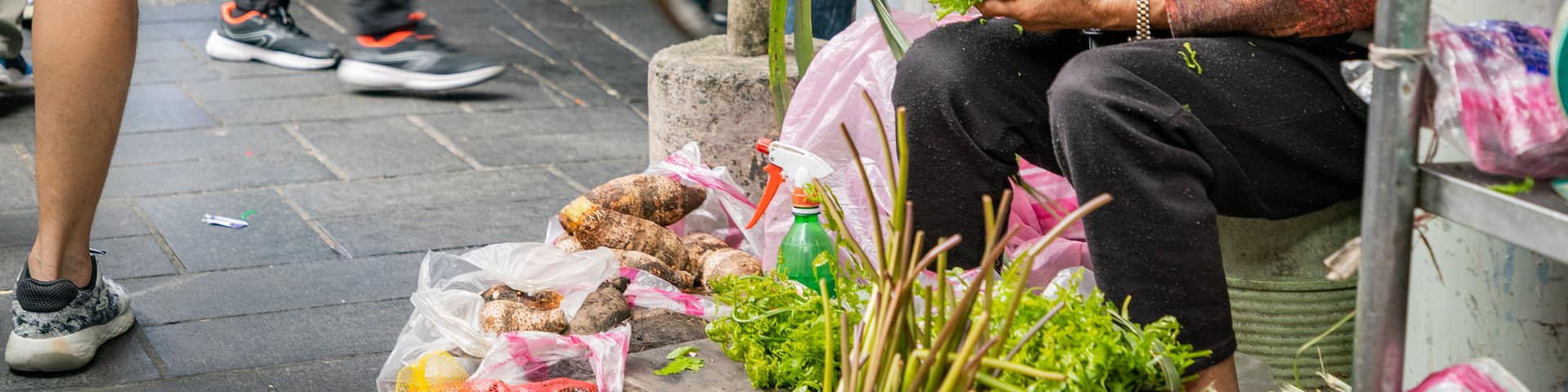 Jinbaoli Old Street featuring street scenes as well as an individual femail