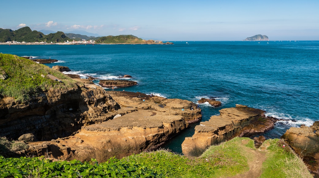 Ruifang showing rugged coastline and general coastal views