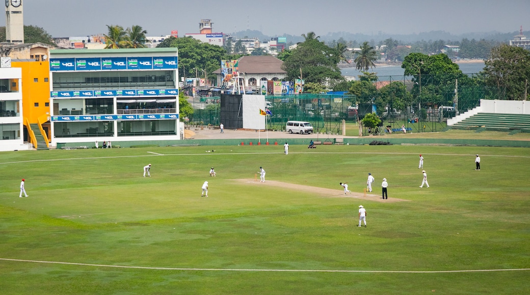 Dutch Fort featuring a sporting event as well as a large group of people