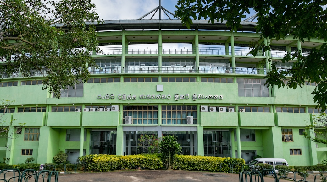 Rangiri Dambulla International Stadium which includes signage