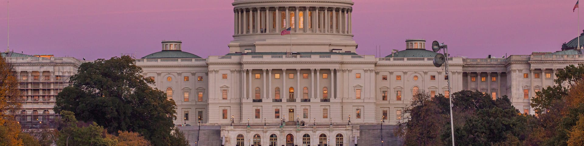 United States Capitol which includes heritage architecture, an administrative buidling and a sunset