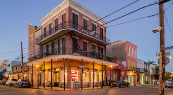 Frenchmen Street featuring street scenes and night scenes