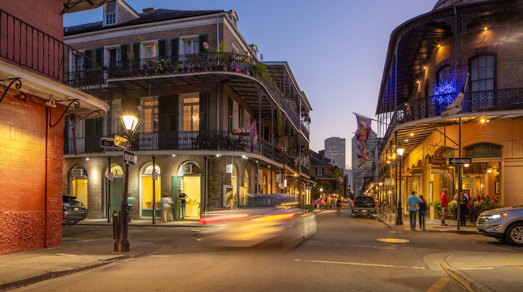 French Quarter showing night scenes and street scenes