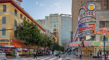 Canal Street showing a city and street scenes