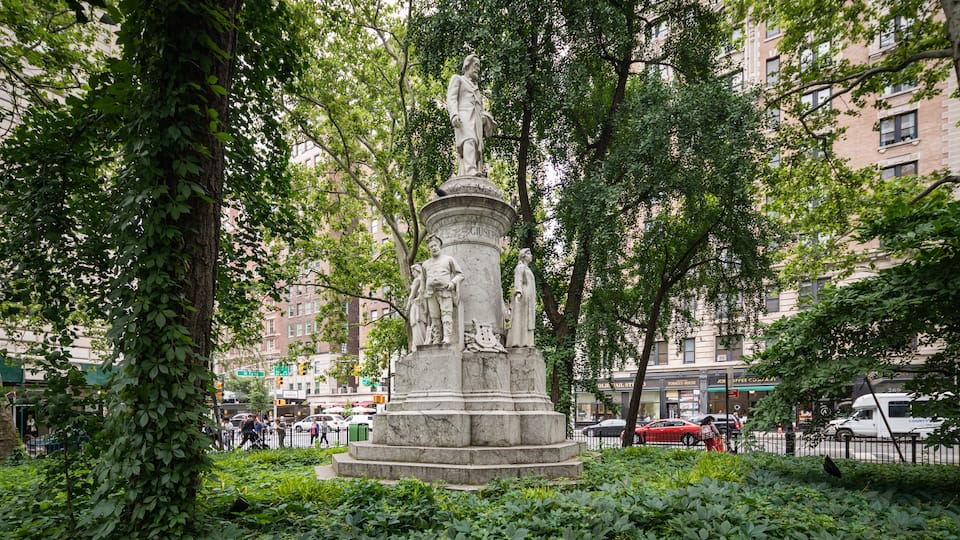 Upper West Side showing a park and a statue or sculpture