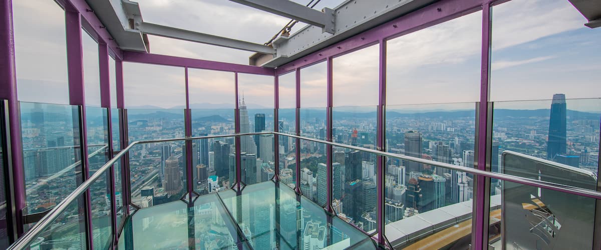 Menara Telekom featuring interior views, a city and views
