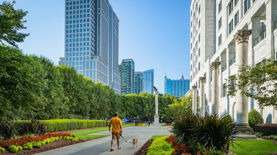 Federal Reserve Bank of Atlanta showing cuddly or friendly animals, a park and a city