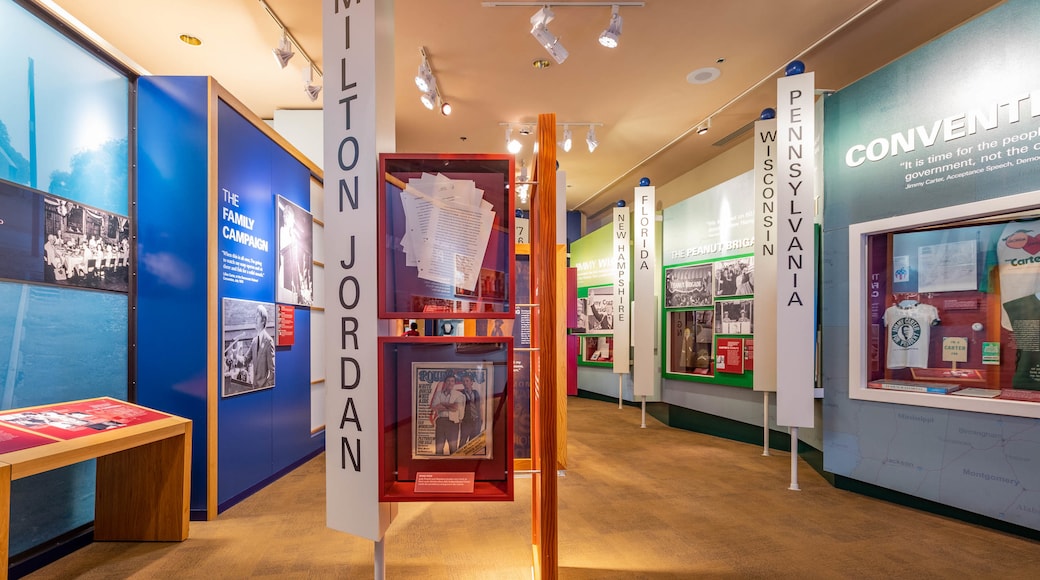 Jimmy Carter Library and Museum featuring interior views and signage