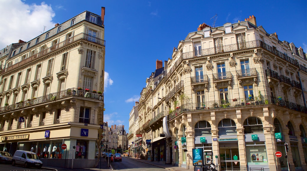 Downtown Angers which includes heritage elements