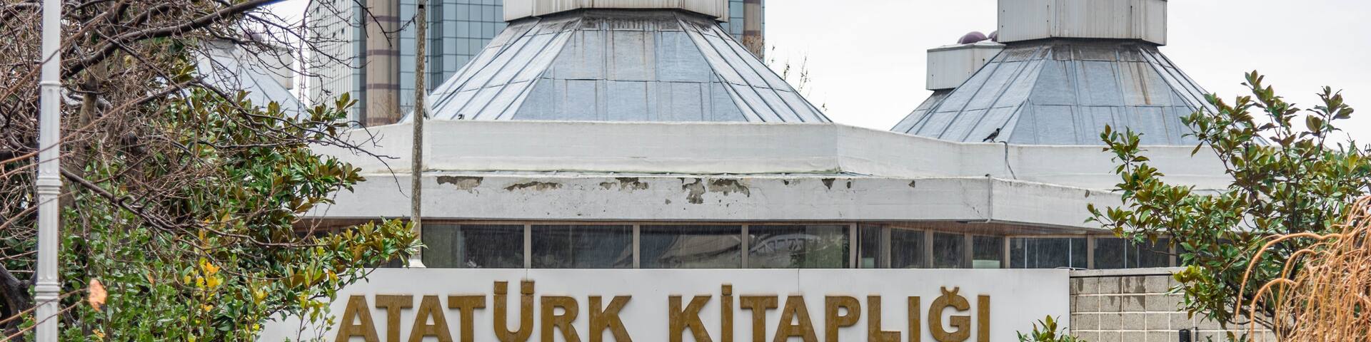 Atatürk Library showing signage