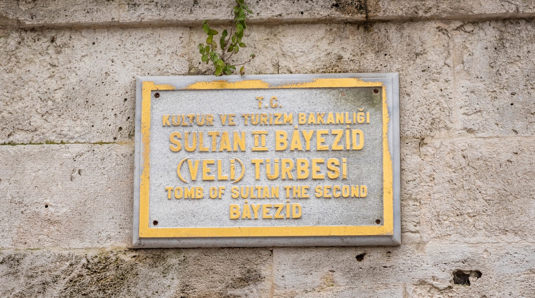 Beyazit Mosque featuring signage