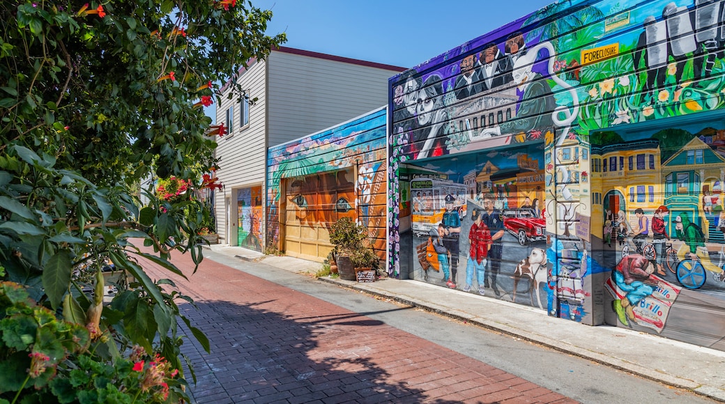 Balmy Alley showing outdoor art