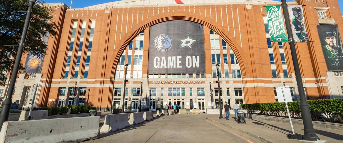 American Airlines Center showing signage