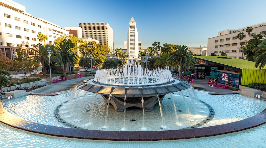 Los Angeles City Hall showing a fountain