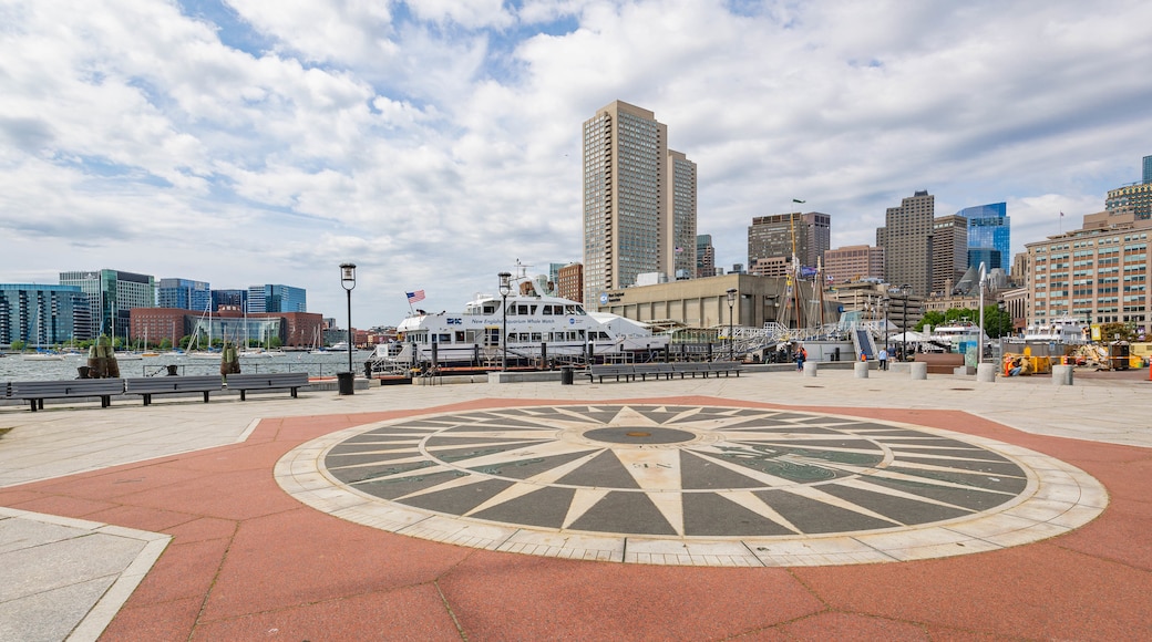 Long Wharf which includes a square or plaza