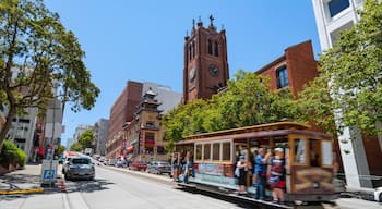 Downtown San Francisco featuring railway items